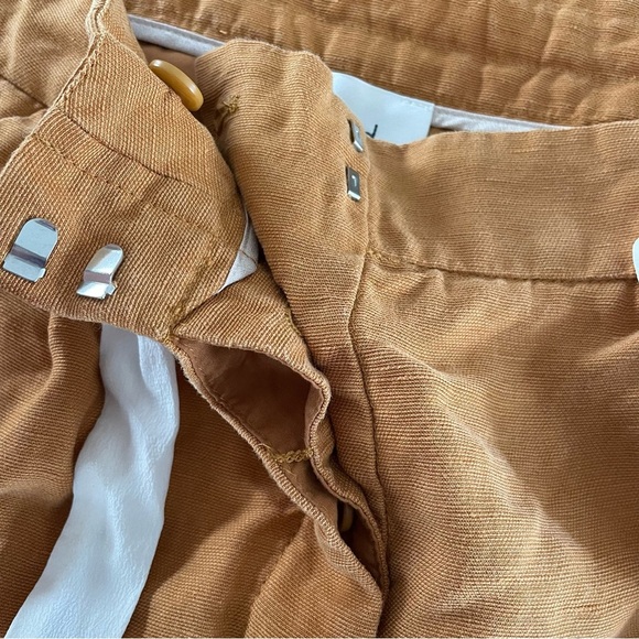Wilfred Allegra Burnt Orange Linen Shorts Size 10 - Picture 3 of 7